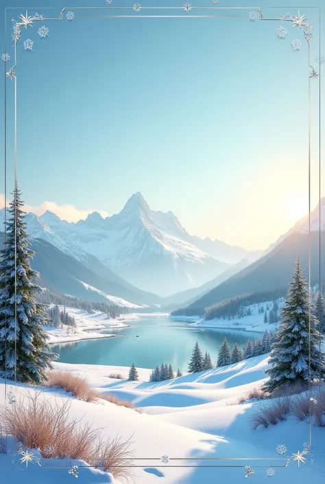 New year landscape frame for banner