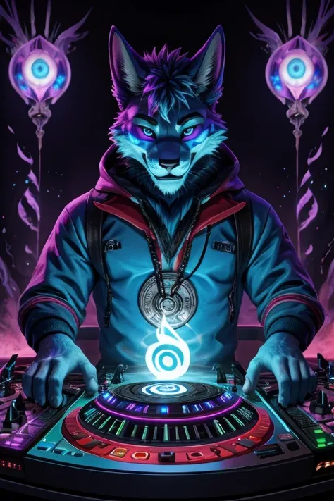 Spirit of Music magic(Specialization: DJ), male, anthro