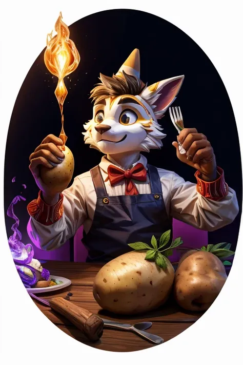 Spirit of Food magic(Specialization: Potato), male, anthro