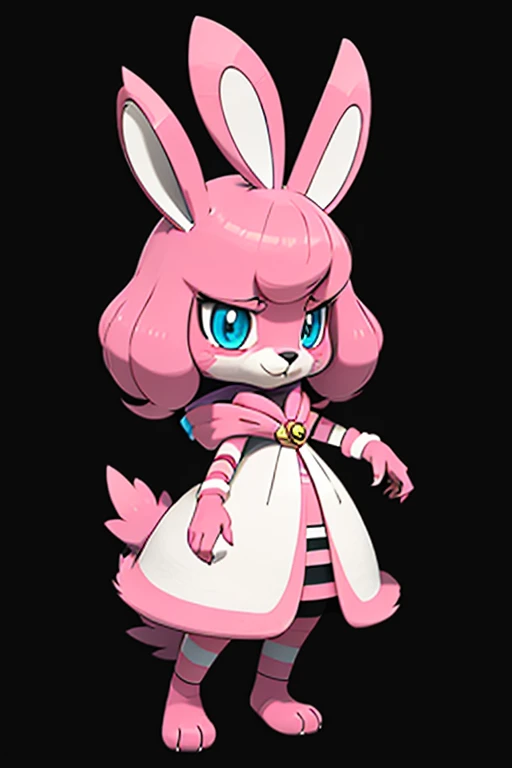 Female furry teenager monster bunny pokemonai-fan-v style