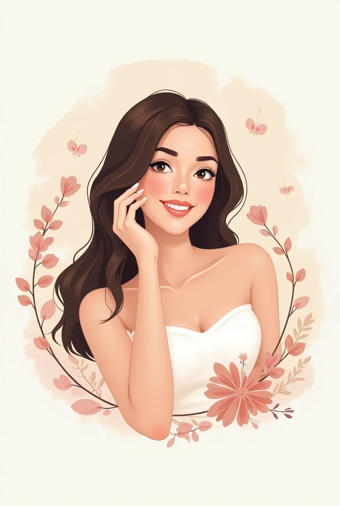 Logo “ girl’s corner” background to skin care products 