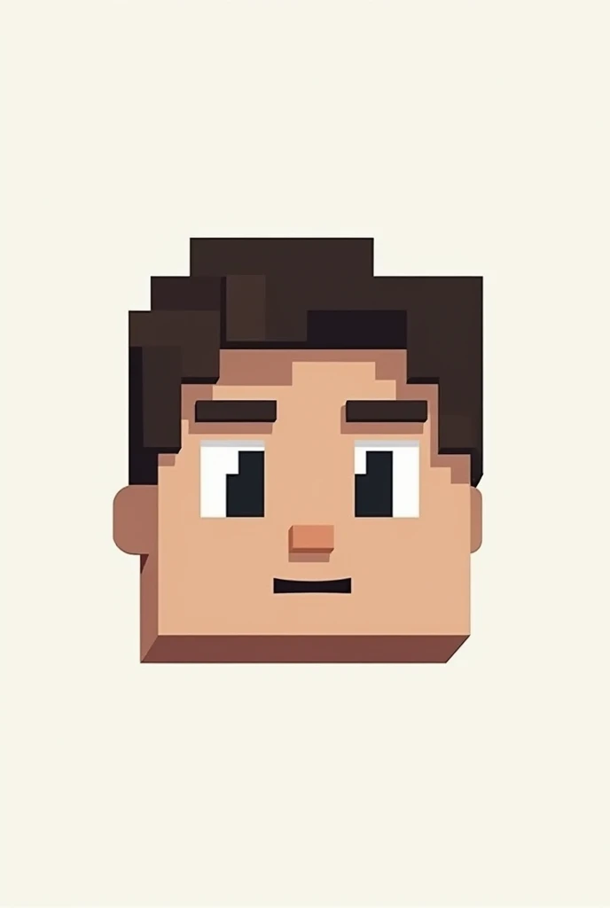 please make me a logo photo for a YouTube channel with a picture of a characters head in the Minecraft game