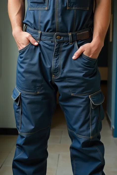 police officer is putting something in a man&#39;s pants, Wearing only pants, wearing cargo pants, wearing pants, wearing plumber uniform, wearing dirty overalls, working clothes, cargo pants, (SFW) safe for work, whole body worn damaged cover, used pants,...