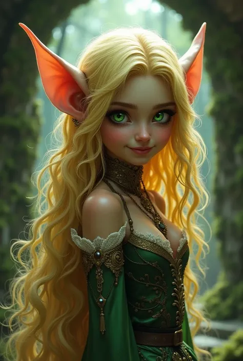 Gorgeous blonde female goblin