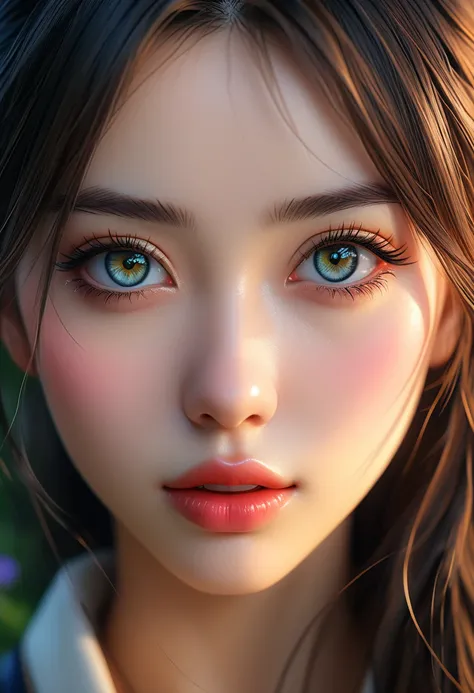 a beautiful anime girl, (best quality,4k,8k,highres,masterpiece:1.2),ultra-detailed,(realistic,photorealistic,photo-realistic:1.37),extremely detailed eyes and face,longeyelashes,beautiful detailed lips,intricate details,soft warm lighting,vibrant colors,f...