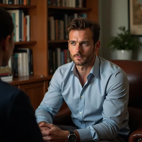 Jamie Dornan ID Photo as a therapist 