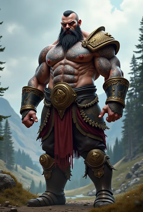 Braum, muscular tattoos, wedding ring, Middle ages,Legend of leagues,Hairy