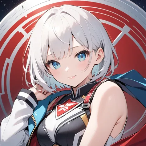  Yukiko Aikina:0.8、 super high image quality、 top quality 、A miracle photo、 best aesthetics、 detailed face :1.2、 detailed eyes:1.2、 with beautiful white silver hair、 One Side Up Bob Hair、Aquamarines Beautiful Eyes 、Oblique eyes、 Shiny Skin、 beautiful skin、...