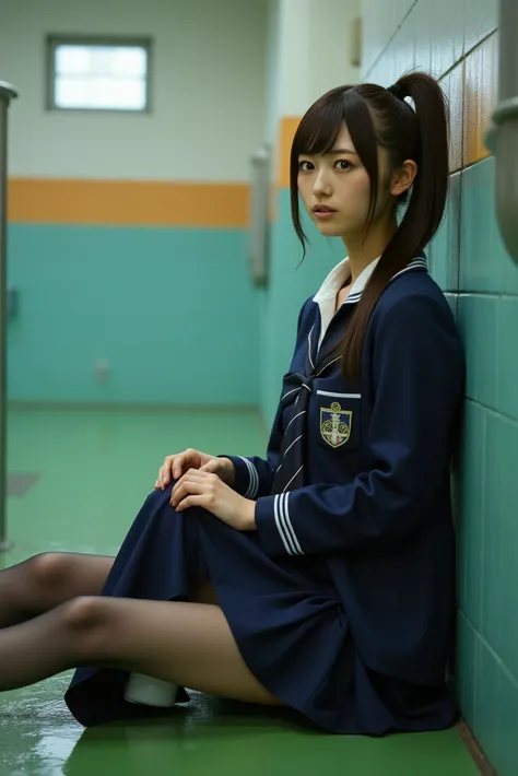 (masterpiece, IMAX cinematic quality:1.3),
(Parking:1.2), Beautiful face,
A woman in a high school uniform Sitting, her legs spread and lifts her skirt , wearing Lofer, Its live-action, peeing , Ponytail hair, Blushed face, Medium breast, lots puddle of p...