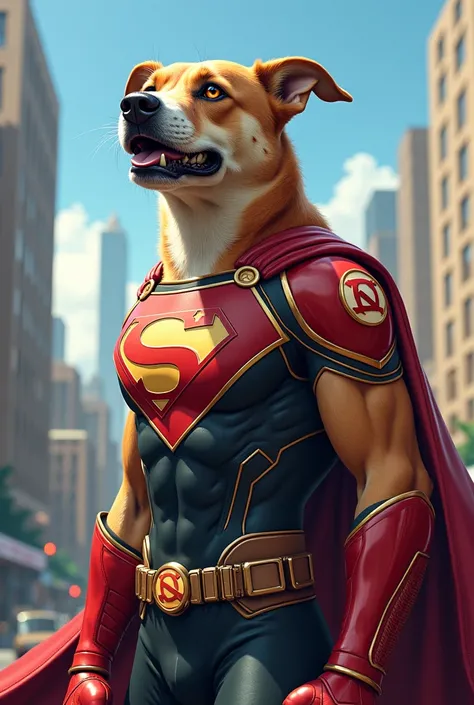 A superhero dog 