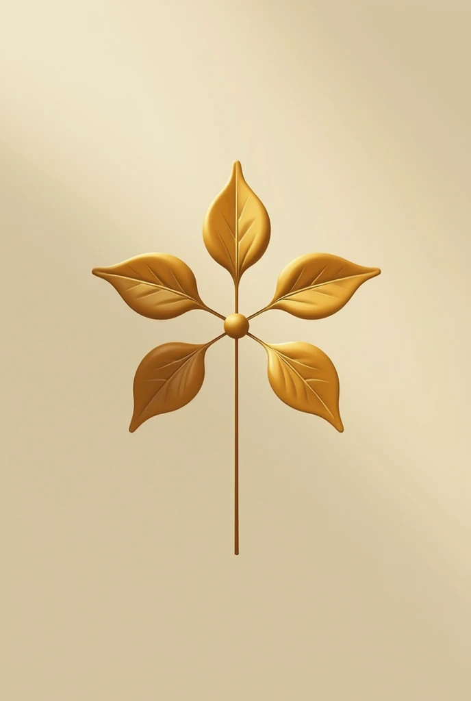 Madagascar Periwinkle create a logo for my business on that flower shape in golden color