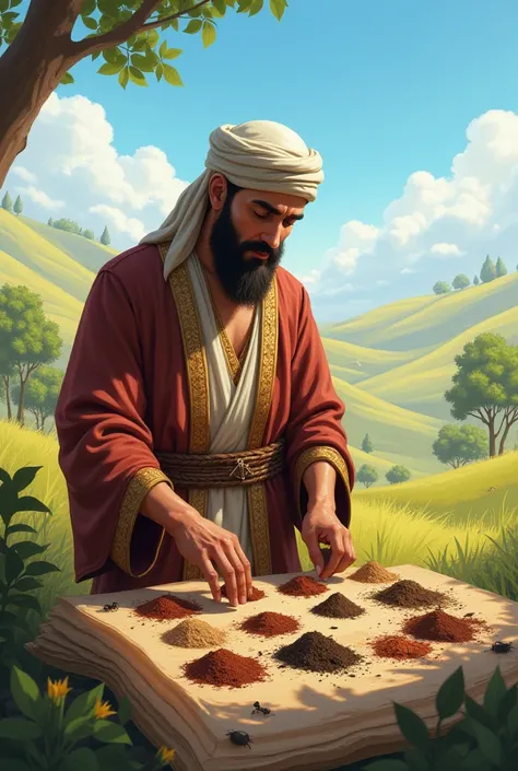 hazrat izrael collecting different soil