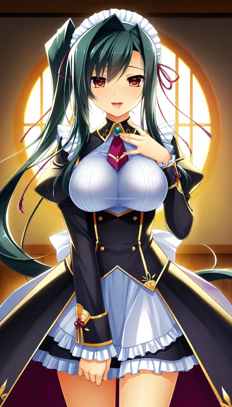 The night when the kanu  (koihime musou), Beautiful Finely Drawn Eyes , Shining Corona pupils ,  glossy lips , Greasy Lips ,  Highly Detailed Faces ,  long elegant fingers ,  long hair,  black hair,  side ponytail ,  Dramatic Lighting ,  dark fantasy,  ind...