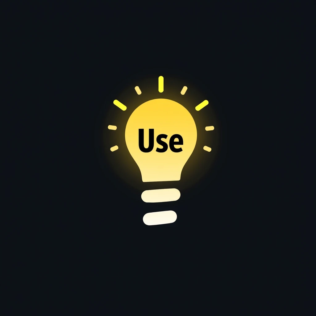   "Create a logo where the word Use is integrated within a lightbulb icon, symbolizing ideas and inspiration. The word Inspired should flow out from the filament or light beam of the bulb. Use a gradient of bright yellow and white to evoke positive energy....