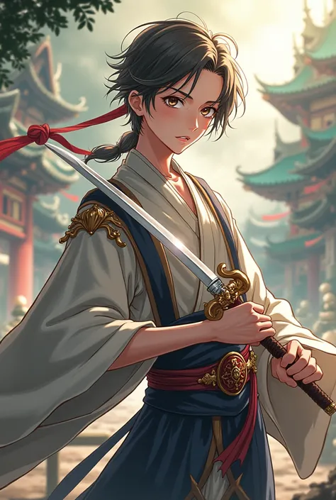  anime character 、Prince of the Yamato dynasty、 has a sword 、3:3、 Cute Boy 