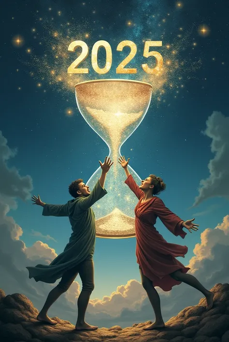 Is it possible to make an image with 2024 tearing up and 2025 being born ?