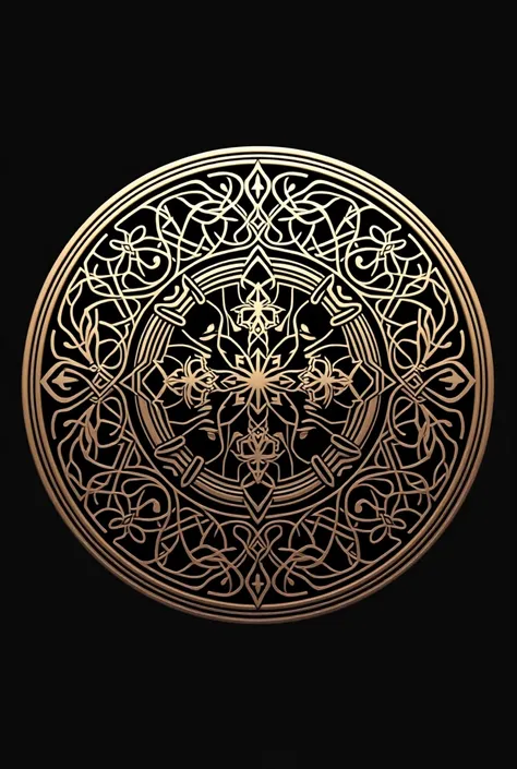 Round, intricate logo