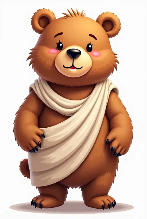 A bear as a graphic with Roman clothing The bear should be nice and sweet. without background,  because I want to use that for a T-shirt print. The bear should still be reputable.