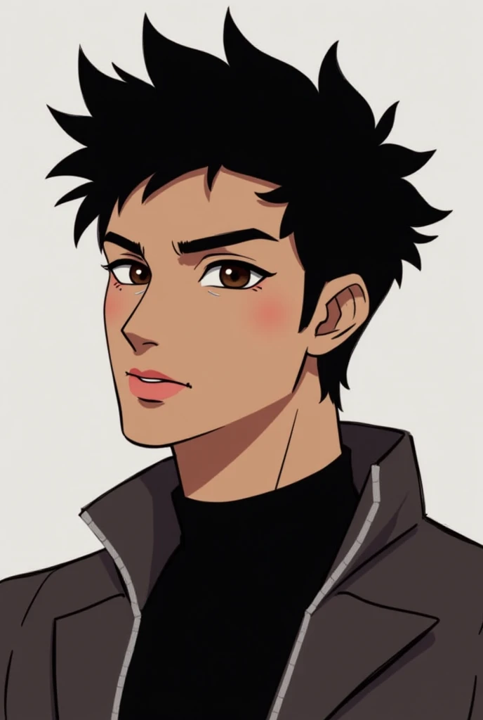 (Kenzo has the same black hair as Arzhel, but his hair is spiky and unkempt. His jaw is sharp and angular, and his eyes are a deep shade of brown. Hes a bit on the tall side, with an athletic build. Hes handsome and charming, but also mischievous and quick...