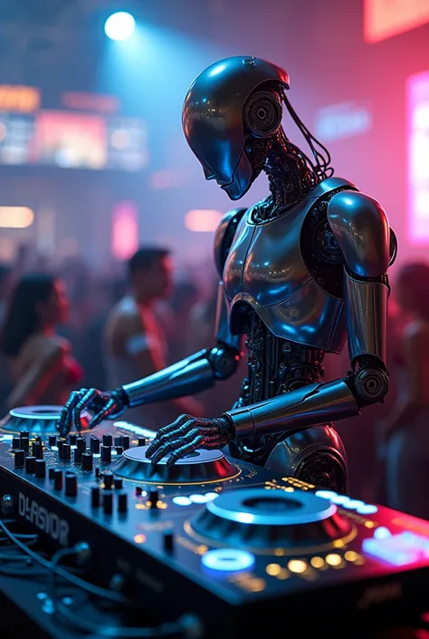 The robot at the DJ console 