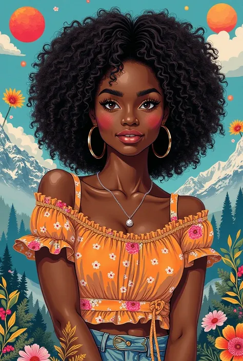 Knowing that Im a black woman with curly hair,Make a vision board with images representing this list :
 1- Lose 15 kilos
2- See the snow
3- Turn C1 in English and B1 in French 
4- Read 10 books in English 
5- Have a 5x2 job
6- Learn 2 Programming Languages...