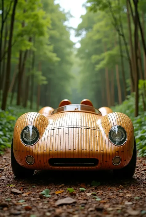 Image of a car made of bamboo