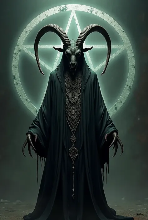 Islamic clothes Scary Baphomet in a regular pentagram