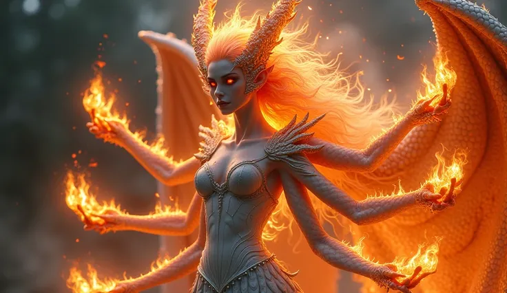 masterprice, realistic, cinematic, horror, An exquisite demon girl with six arms, red fire eyes burning fire red hairs, burning hairs, fire burning gothic dress, fire dress, epic, horror, demonic atmosphere, hd, 8k, digital artwork






Crafted from ice-l...