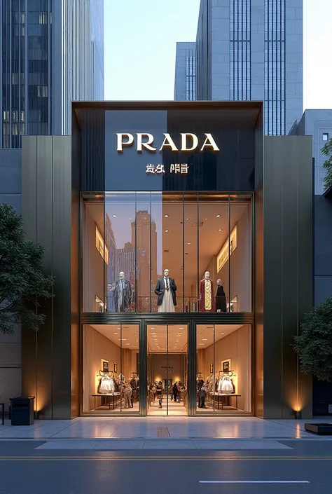 Prada luxury store outside