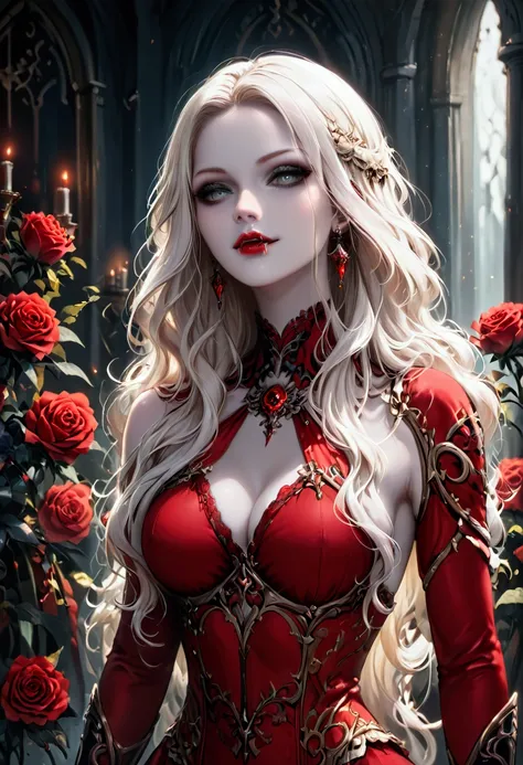 score_9, score_8_up, score_7_up, score_6_up, score_5_up, score_4_up, Dark fantasy art, fantasy art, goth art, a picture of a female vampire (masterpiece, best quality: 1.3), exquisite beauty, full body shot (masterpiece, best quality: 1.3), delicate face (...