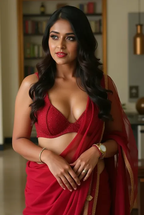 1woman
Location: village erotic nude
(madhuri dixit:0.5), (Rekha:0.5) , (ananya Pandey:0.5) (Ava addams:0.8), (Roberta Gemma:1), large expressive light brown eyes, young:2, chubby, voluptuous

Dress: Wearing (sleeveless designer blouse showing ample cleava...