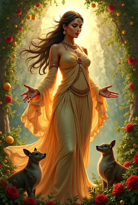 Oshum goddess of feminine nature, fertility and abundance 