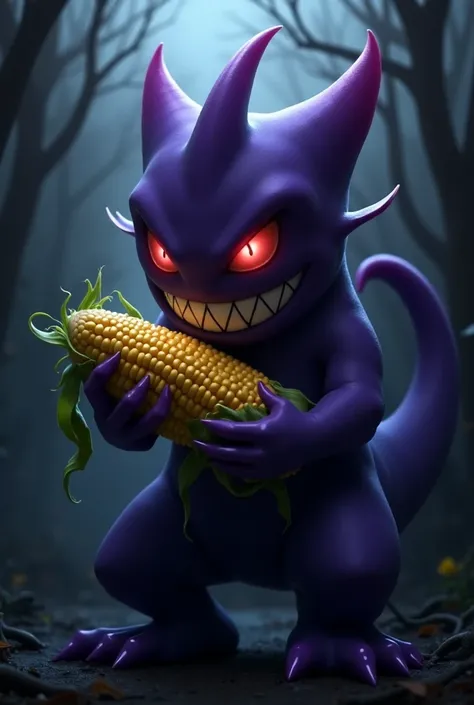 Gengar with a corn