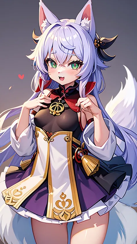 (fluffy anthro  furry:1.3),  1 Girl,  unique , hair, fox, fox ears,  furry,  nashida  ( genshin impact ), Cross Eyelet,  green eyes ,(Ponytail, Pointed ears:0.6), best quality,masterpiece, Very delicate and beautiful , ( have a cute girl in the center:1.2)...