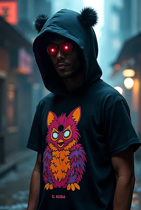 El Noba  con remera de furby