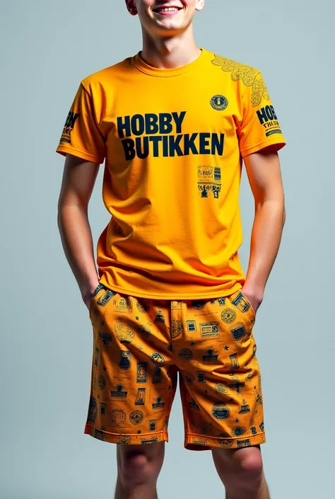 Make a t-shirt and a shorts that says hobbybutikken