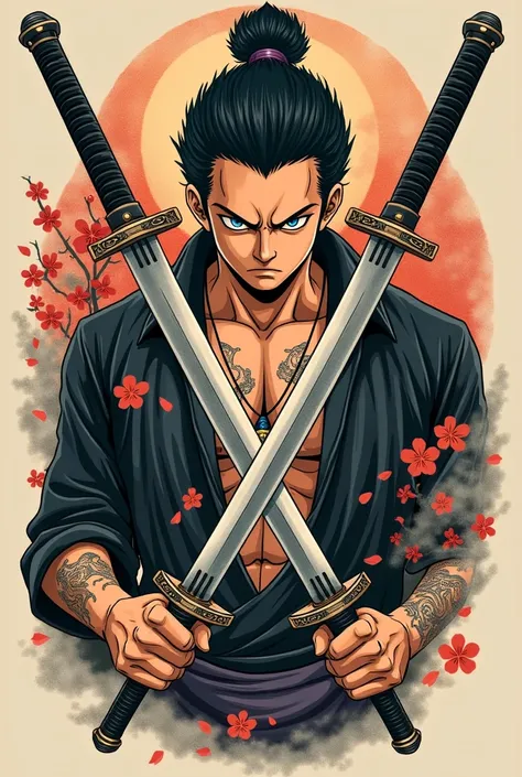 Zoros 3 Swords Tattoo Idea, personagem de one piece