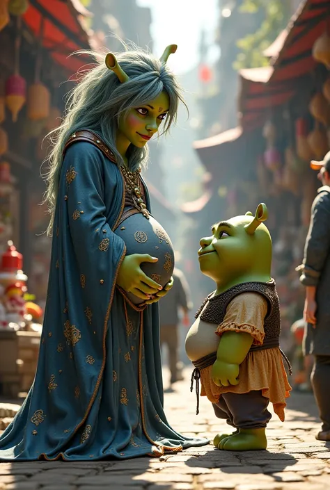 echo, Arcane Character,  shopping with Shrek, who in turn , Are you pregnant with Goku 