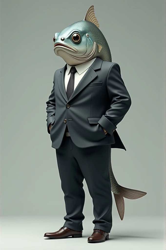 Fish in a suit, realistic