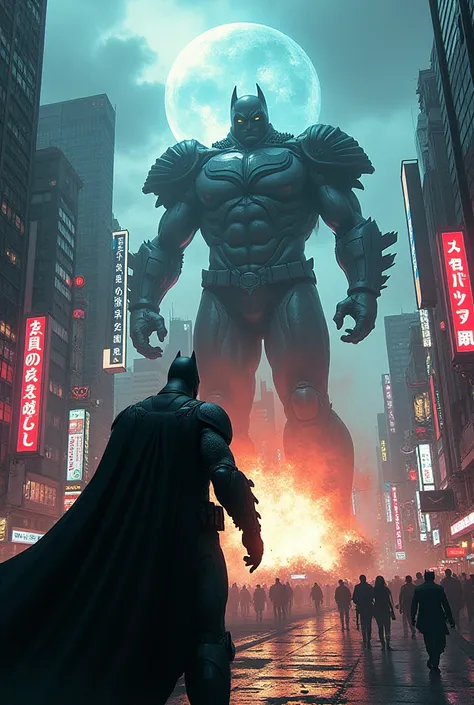 Batman taking on DCs Darkseid in downtown Tokyo 