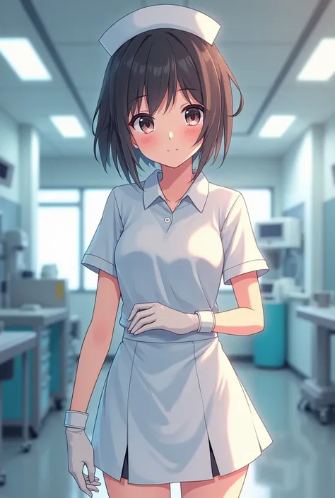 anime nurse growing up girl , (tight surgical gloves: 1.2)