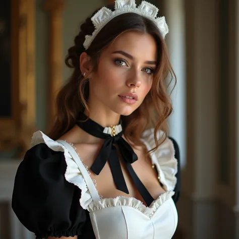 Most beautiful gorgeous face on the world, super sexy hot body of the women in the world, most attractive eyes in the world, she is wearing most beautiful maids dress, gorgeous clothes, beautiful clothes,