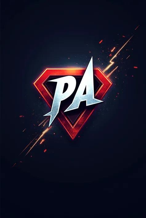 Superhero logo with the letters PA