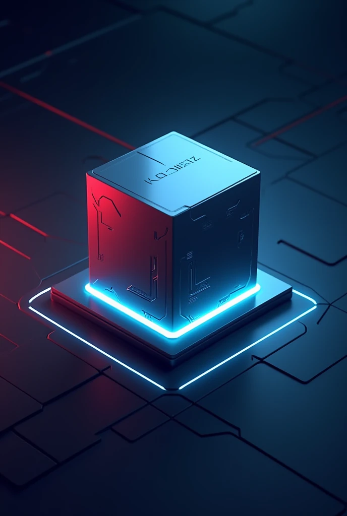 futuristic cube logo