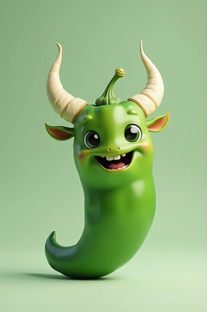 Jalapeño with animated bull horns 