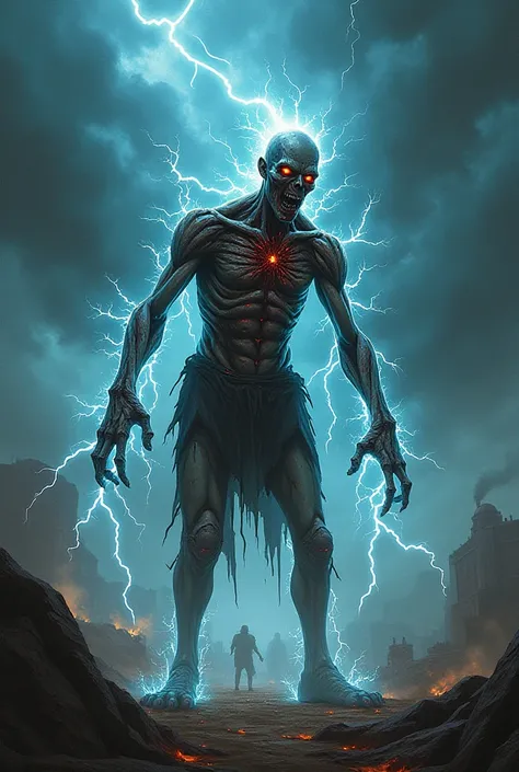 Roast an electric zombie that is shooting lightning at other people