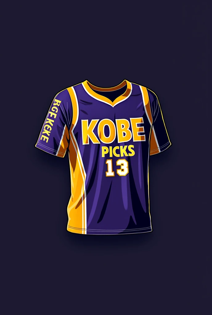 creat a logo with kobe picks name  and put it in the t shirt