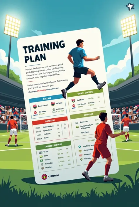 Football training plan card 