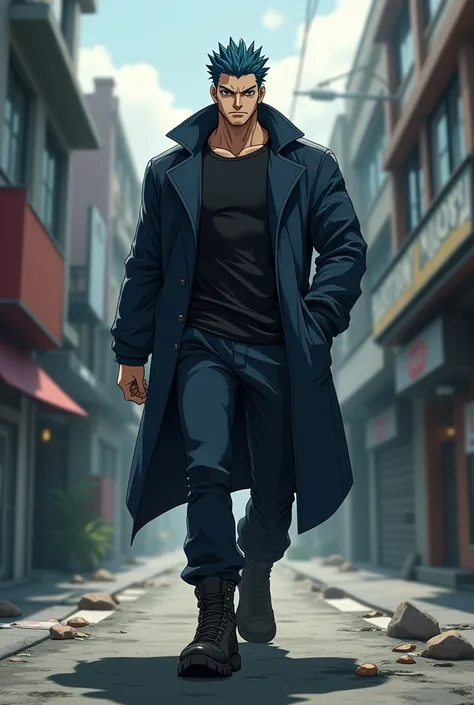 Nagi, blue lock anime, male 25 years old, anime character, 3d animation, street gangster, walking pose, full body picture, epic realistic, wearing shoes