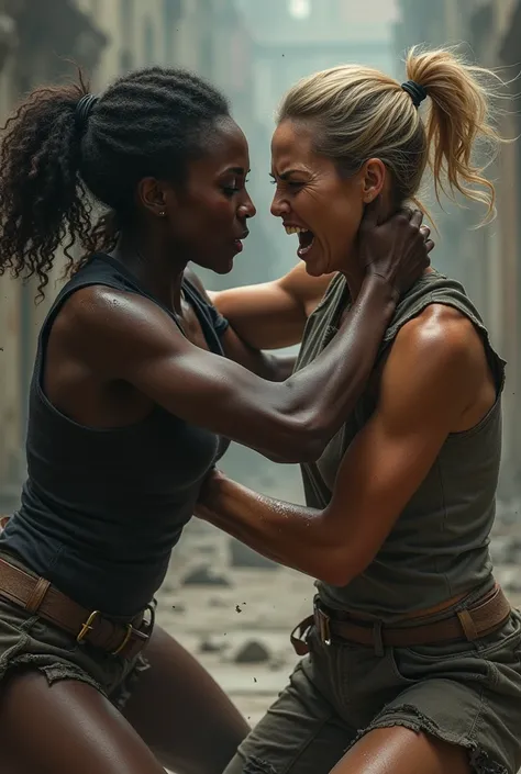 A black woman who fights with a white woman